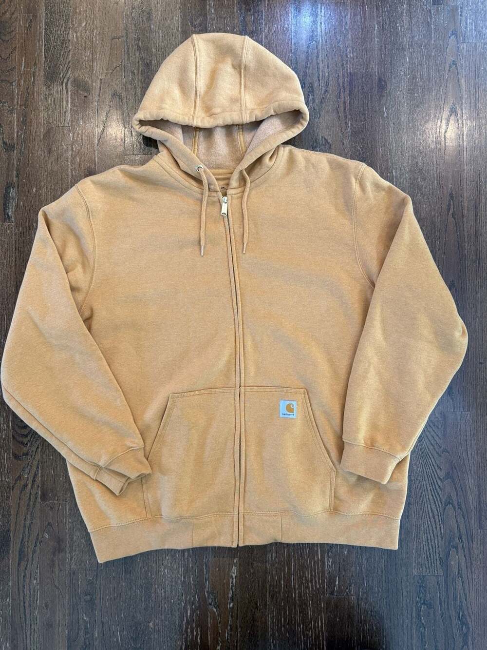 Carhartt K122 Yellowstone Heather Midweight Full-Zip Hooded Sweatshirt 2XL